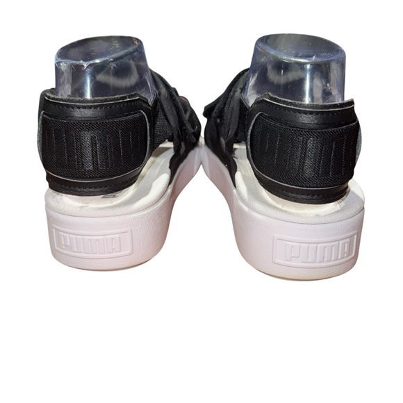 Puma Black Platform Sport Sandals Double Buckle Slides Sz 7.5-8 - Picture 5 of 6
